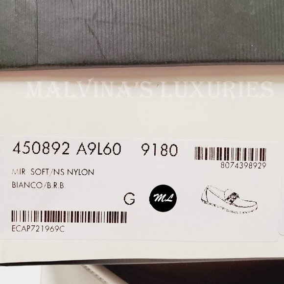 GUCCI SHOES MENS DRIVER MOCCASINS HORSEBIT WEB WHITE LEATHER sz 8.5G 9 - Picture 16 of 16